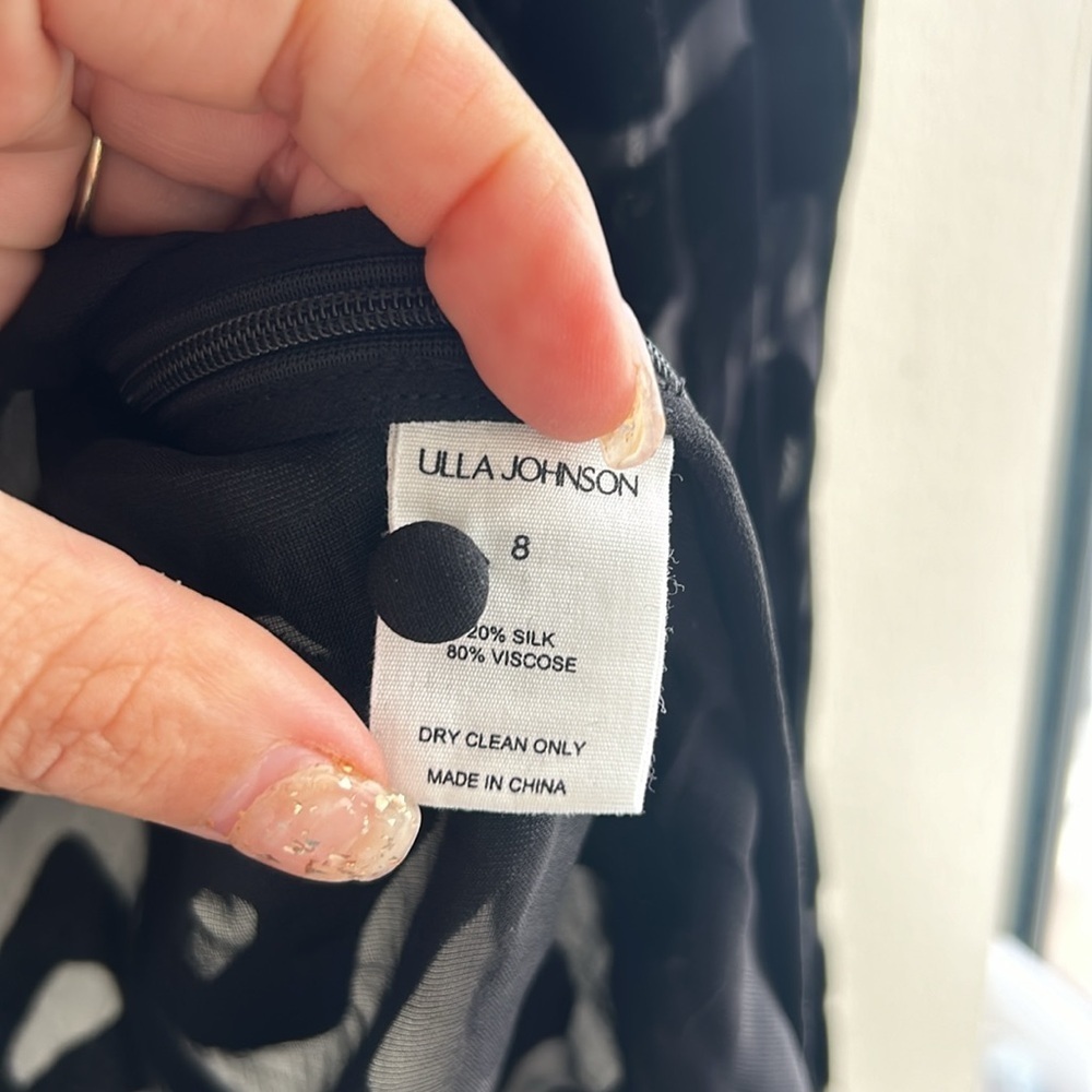 ULLA JOHNSON QUINN BLOUSE NOIR - Picture 4 of 7